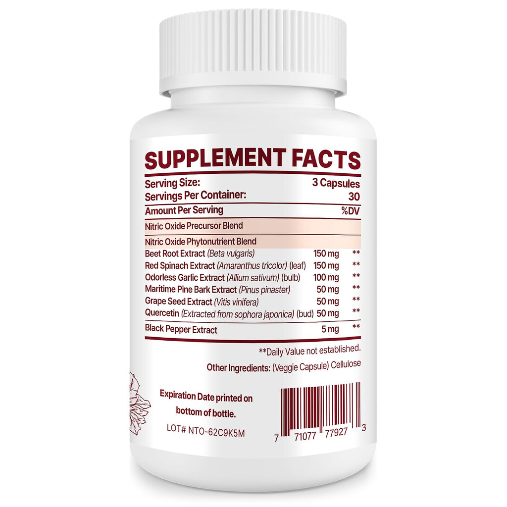 Zdoroviye Nitric Oxide Supplement for Men, 90 Capsules (2 Pack) - TrustMedUSA