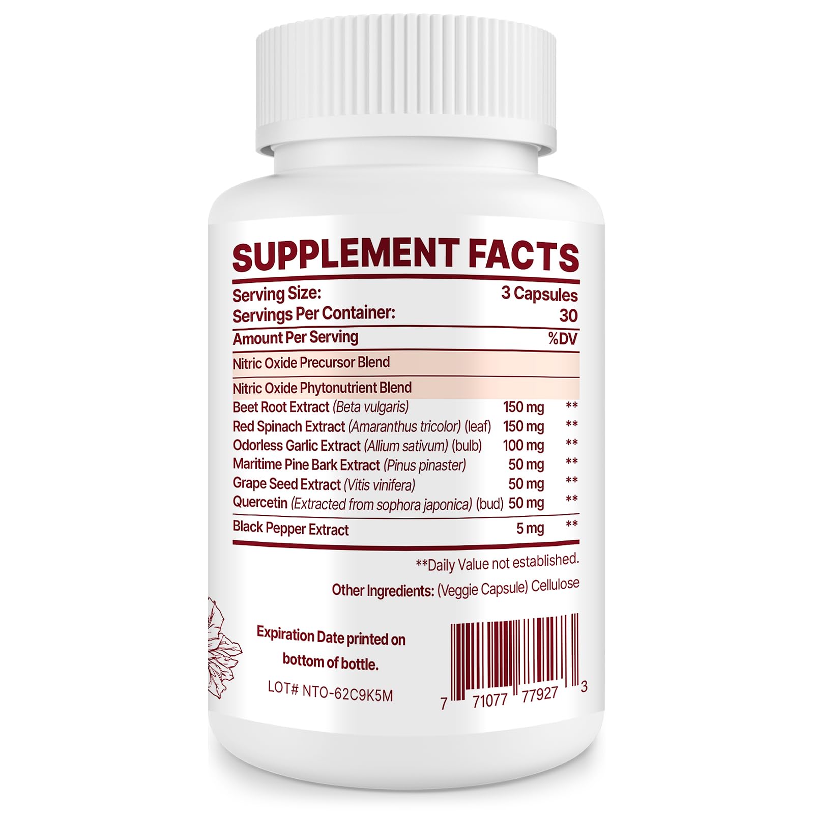 Zdoroviye Nitric Oxide Supplement for Men, 90 Capsules (2 Pack) - TrustMedUSA