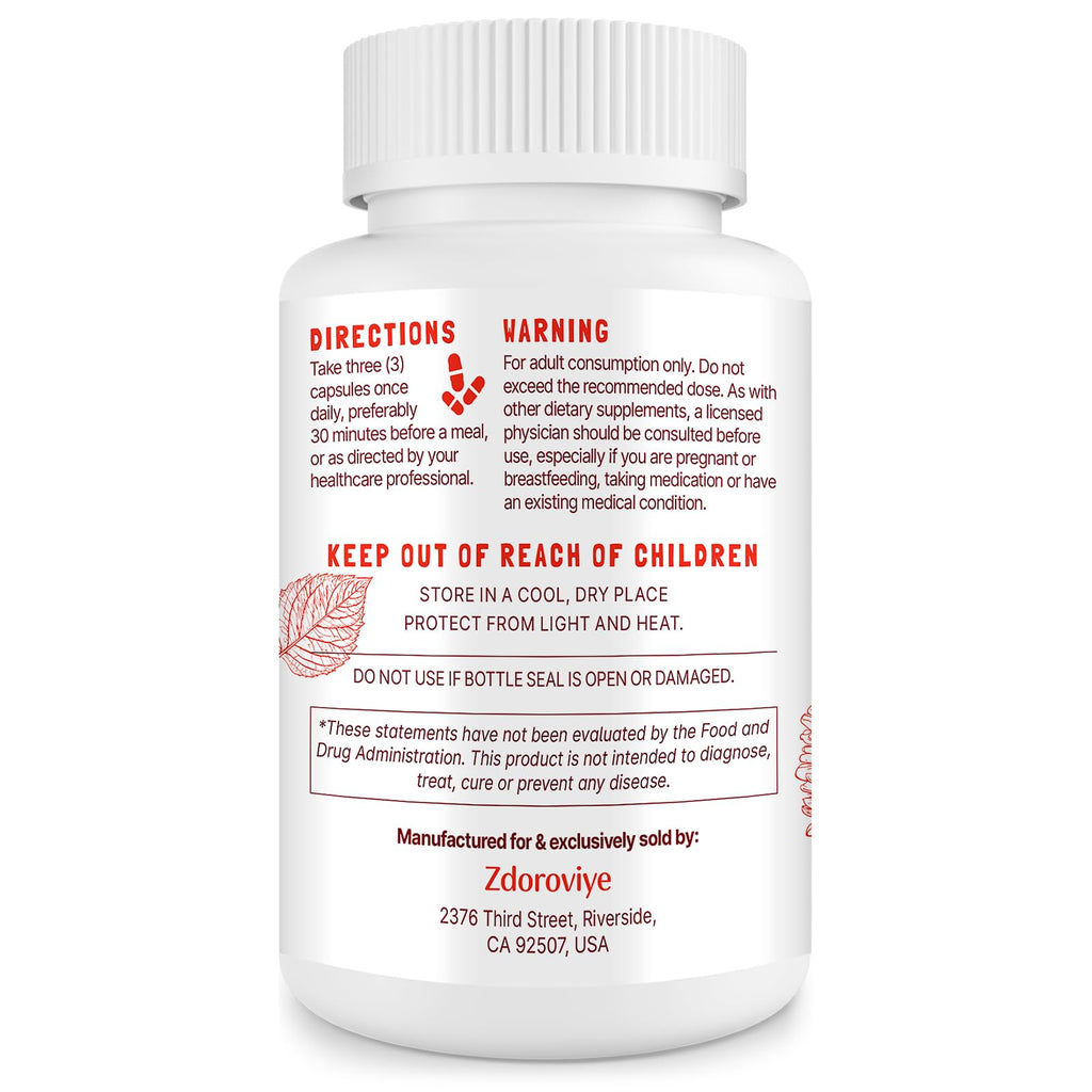Zdoroviye Nitric Oxide Supplement for Men, 90 Capsules (2 Pack) - TrustMedUSA