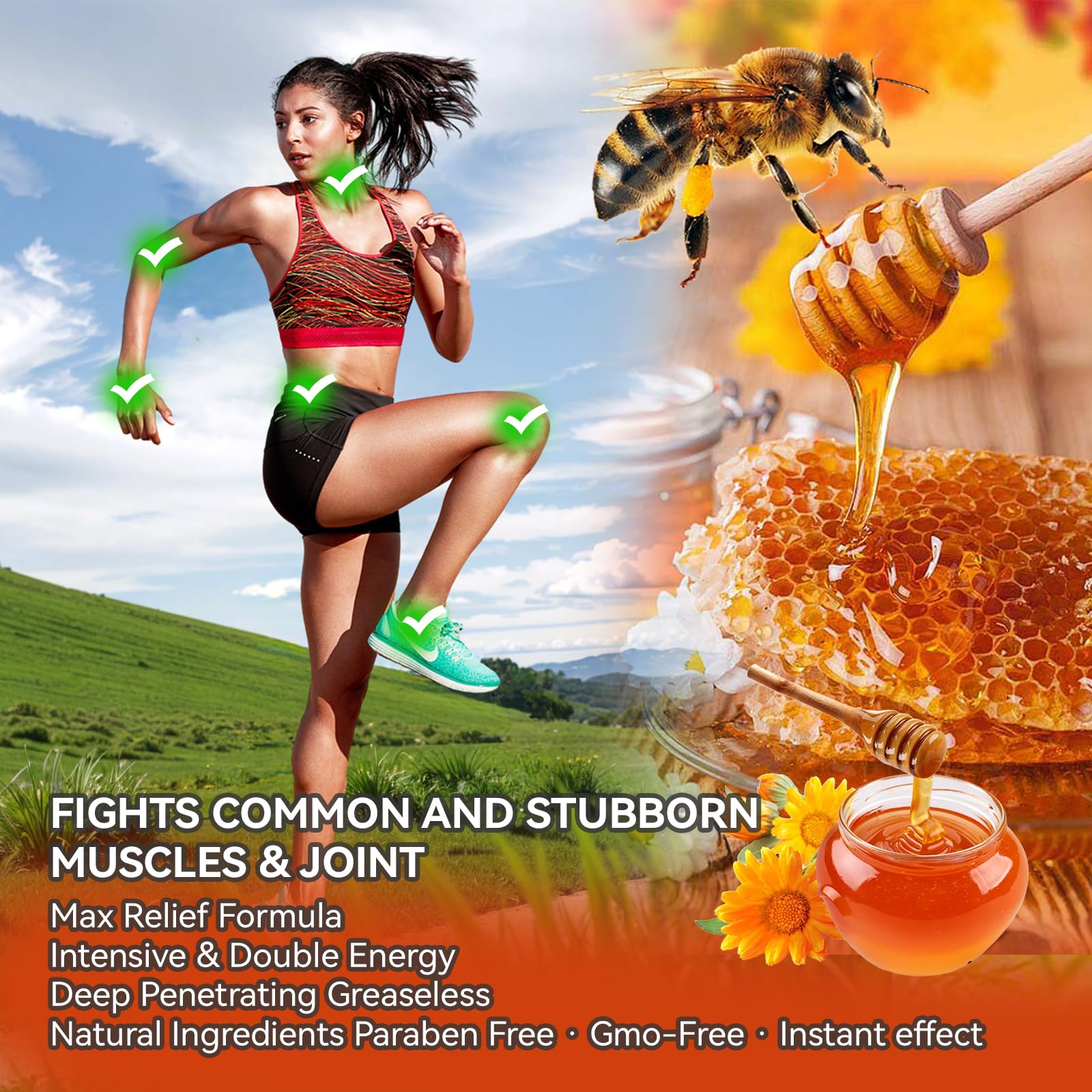 Zealand Bee Venom Professional Serum Treat, Joint & Muscle & Bone Relief Cream Gel- Soothing Effective Relief for Back, Neck, Hand, Foot, Knee, Muscle, Shoulder, Hip, Nerve, Vitamin B6, Aloe Vera, MSM - TrustMedUSA