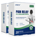 ZEEY 4% Lidocaine Pain Relief Patches, Maximum Strength OTC, for Back, Knee, Neck, Shoulders, Joints, Muscle Soreness, Fast Acting, Topical Anesthetic, Large Gel Patch, 5.5" x 3.94", 40Ct - TrustMedUSA