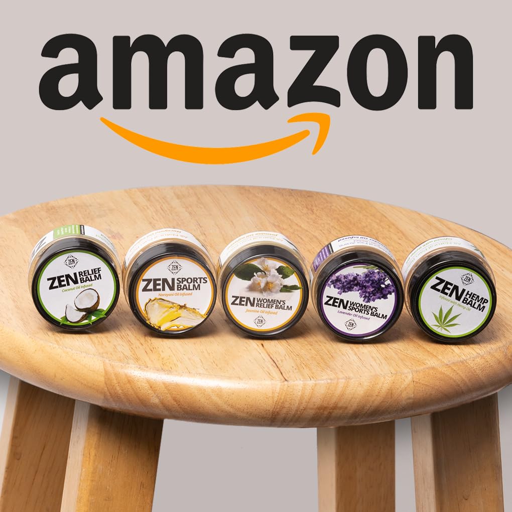 ZEN Variety Pack – Plant-Based Topical Balm Collection – Includes Relief, Sports, Women’s Sports, Women’s Relief & Hemp – 0.7 oz Each – TrustedByLegends - TrustMedUSA