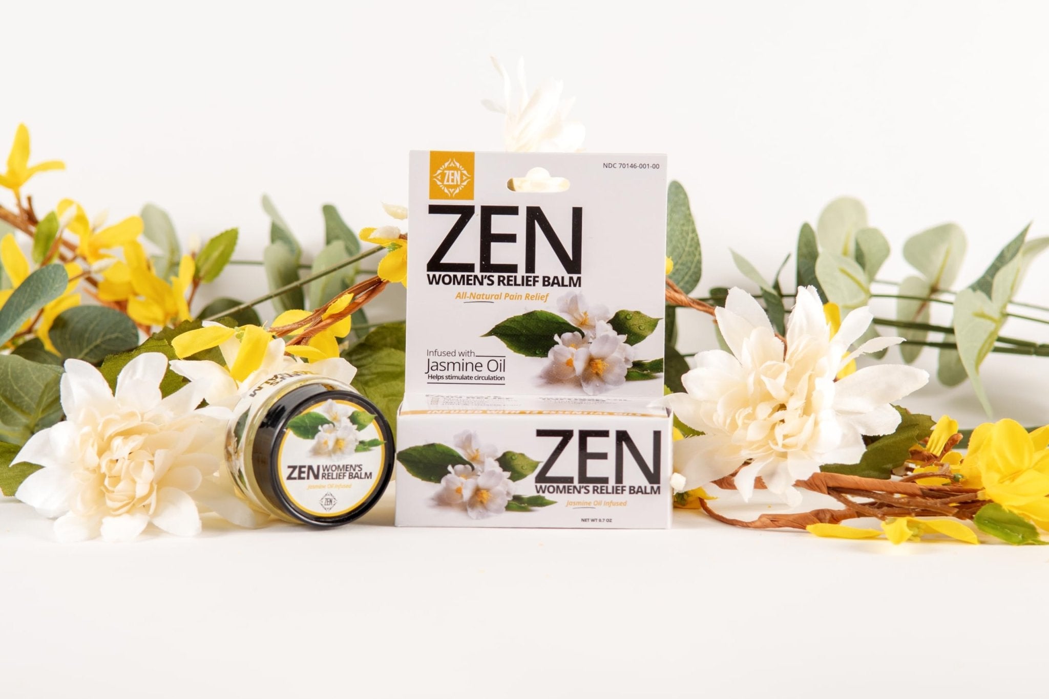 ZEN Women’s Relief Balm – Plant-Based Topical Balm Infused with Jasmine Oil – Cooling Botanical Blend – 0.7 oz – TrustedByLegends - TrustMedUSA