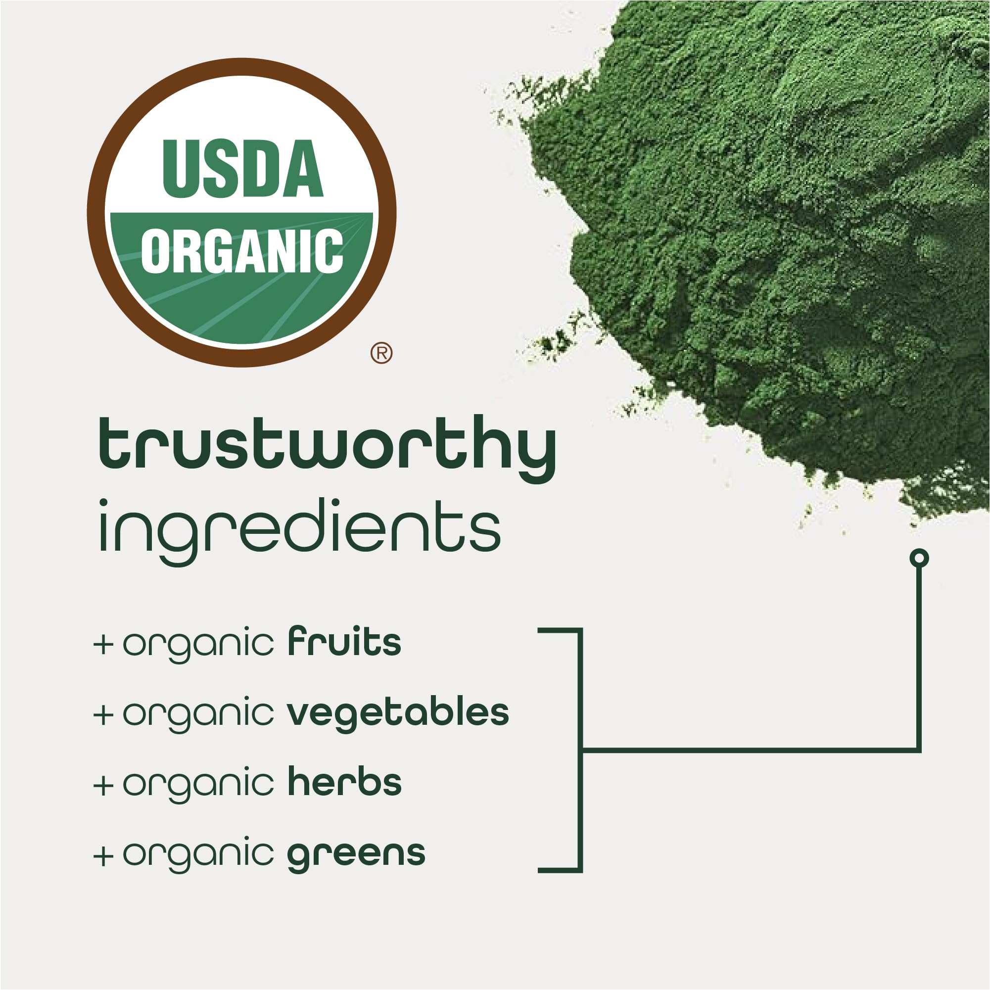 Zena Nutrition Organic Super Greens Energy & Hydration Powder, 70+ Superfoods, 0 Sugar, 5G Fiber, Spirulina, Chlorella, Prebiotics/Probiotics, Natural Caffeine + Electrolytes, 40 Drink Mix Packets - TrustMedUSA