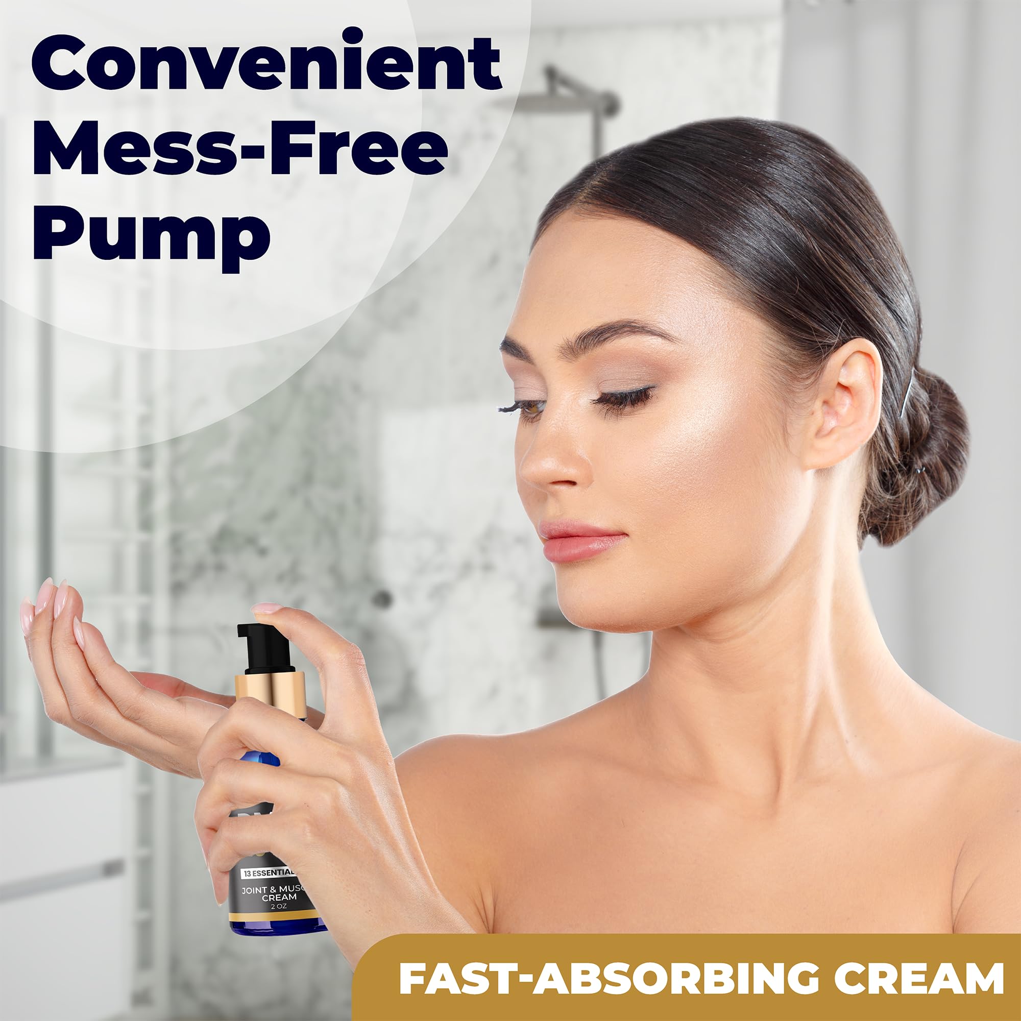 Zenrenu DMSO Cream 99.995% Pure Pharmaceutical Grade - 40-in-1 Advanced Formula -12 Essential Oils, Arnica, Aloe Vera, MSM - Fast-Absorbing Cream – 2 oz Glass Pump Bottle – Made in USA - TrustMedUSA