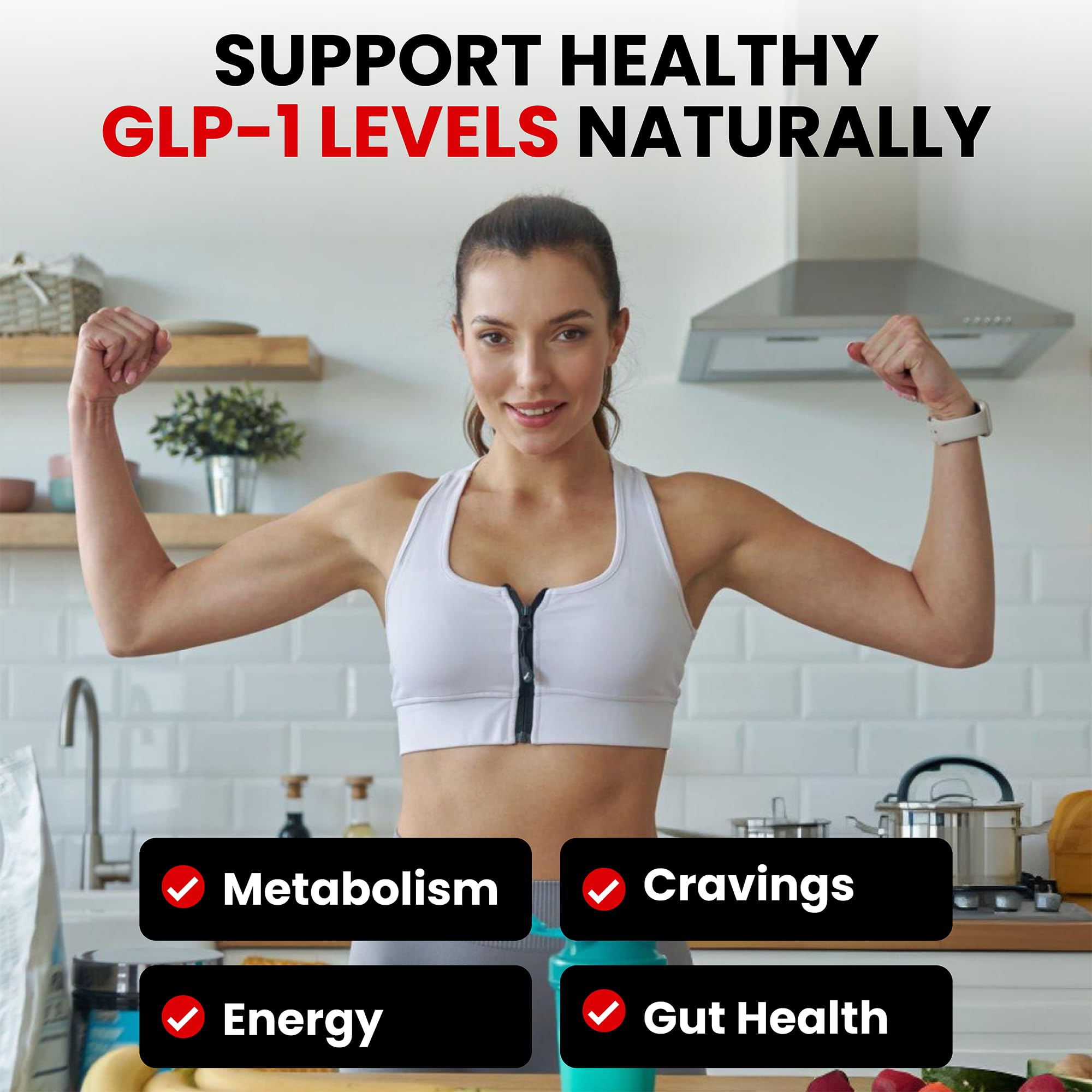 Zenrenu GLP-1 Supplement for Women - Natural Metabolism, Appetite & Craving Support – Super Berberine, Cinnamon,Akkermansia Probiotic,11-in-1 Gut Support - GLP Activate -60 Vegan Caps - TrustMedUSA