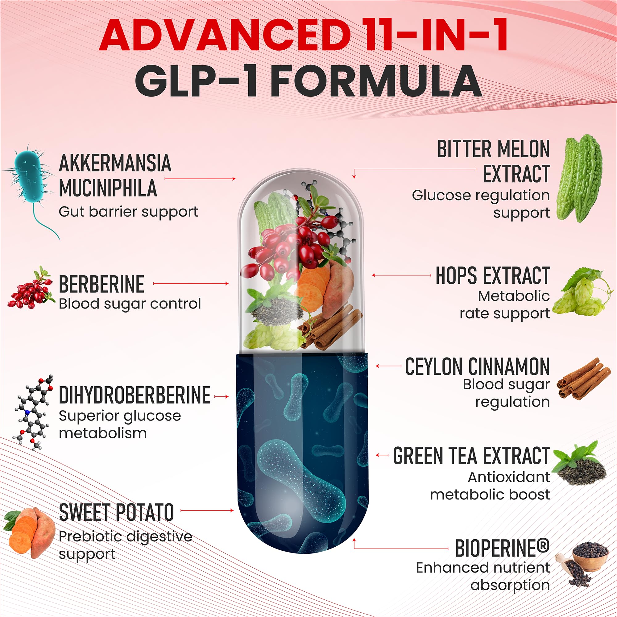 Zenrenu GLP-1 Supplement for Women - Natural Metabolism, Appetite & Craving Support – Super Berberine, Cinnamon,Akkermansia Probiotic,11-in-1 Gut Support - GLP Activate -60 Vegan Caps - TrustMedUSA