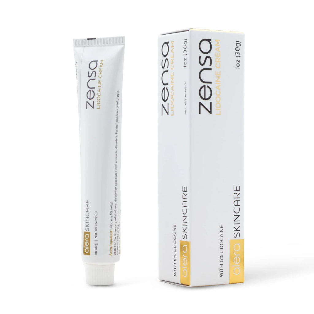 Zensa Numbing Cream 5% Lidocaine – Maximum Strength Topical Anesthetic with Vitamin E for Pain Relief from Hemorrhoids – Vegan, Cruelty-Free, Water-Based, Physiologic pH for Sensitive Skin – 30g - TrustMedUSA