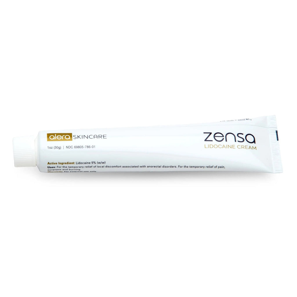Zensa Numbing Cream 5% Lidocaine – Maximum Strength Topical Anesthetic with Vitamin E for Pain Relief from Hemorrhoids – Vegan, Cruelty-Free, Water-Based, Physiologic pH for Sensitive Skin – 30g - TrustMedUSA
