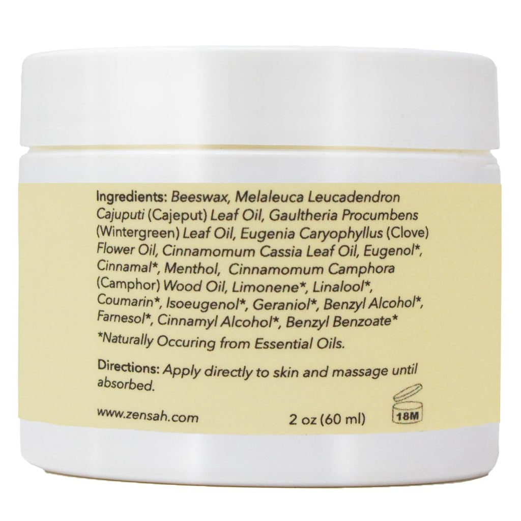 Zensah Recovery Muscle Balm - Relief Cream for Athletes, Rub for Tendonitis, Ankle Sprain, Lower Back, Knee, Shoulder, Neck, Foot, Shin Splints and Cramps - TrustMedUSA