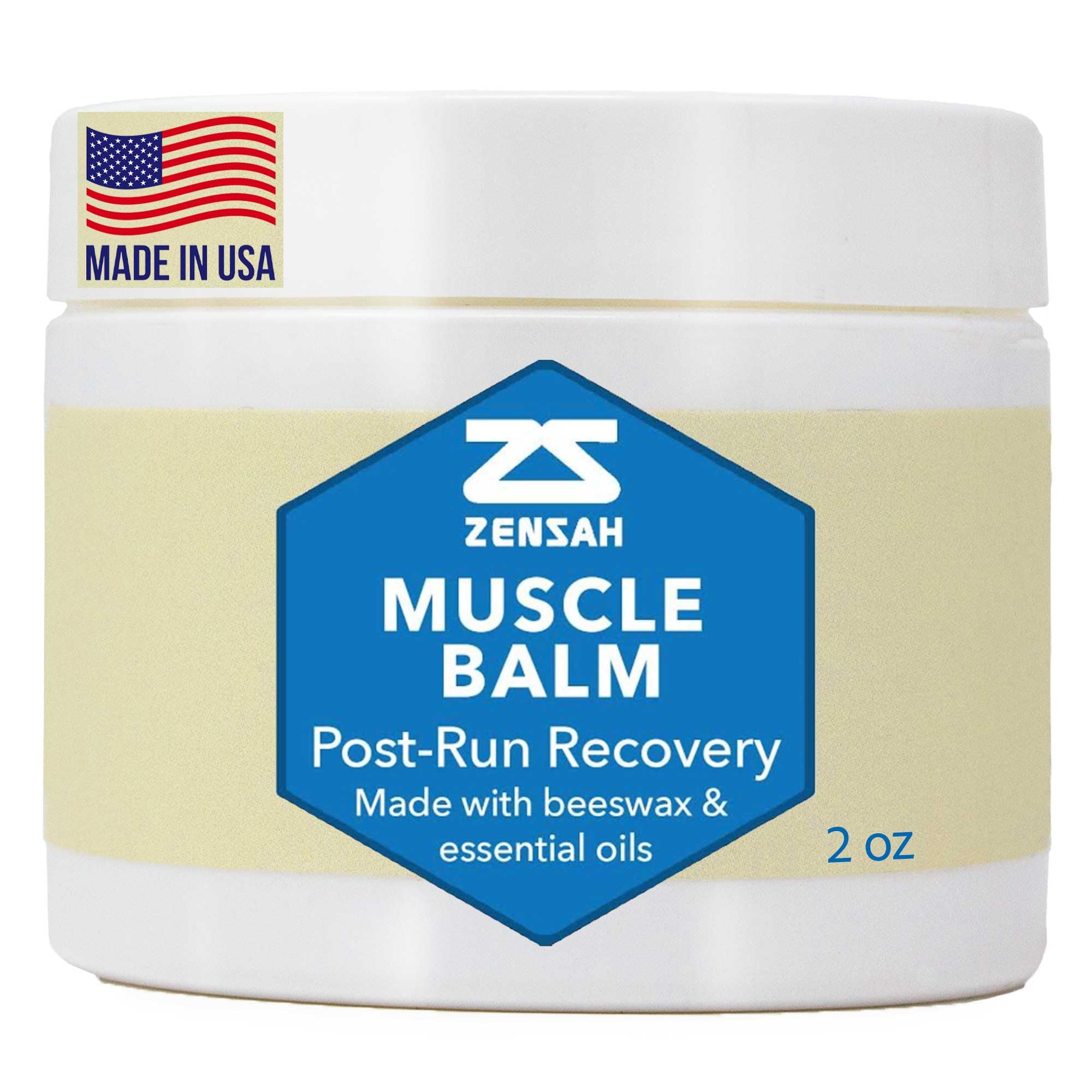 Zensah Recovery Muscle Balm - Relief Cream for Athletes, Rub for Tendonitis, Ankle Sprain, Lower Back, Knee, Shoulder, Neck, Foot, Shin Splints and Cramps - TrustMedUSA