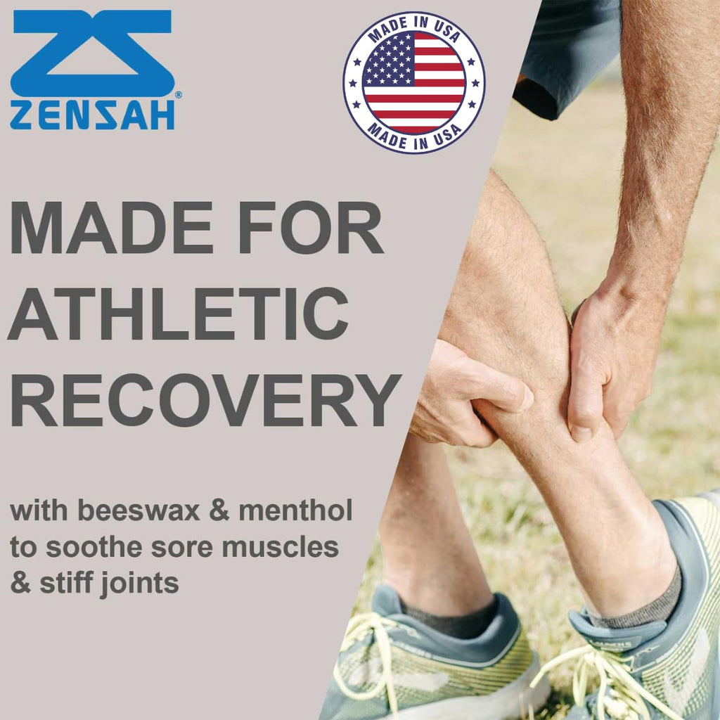 Zensah Recovery Muscle Balm - Relief Cream for Athletes, Rub for Tendonitis, Ankle Sprain, Lower Back, Knee, Shoulder, Neck, Foot, Shin Splints and Cramps - TrustMedUSA