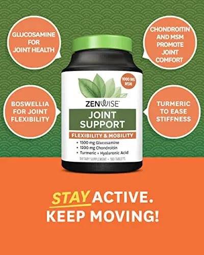Zenwise Health Glucosamine Chondroitin MSM - Joint Support Supplement with Turmeric - TrustMedUSA