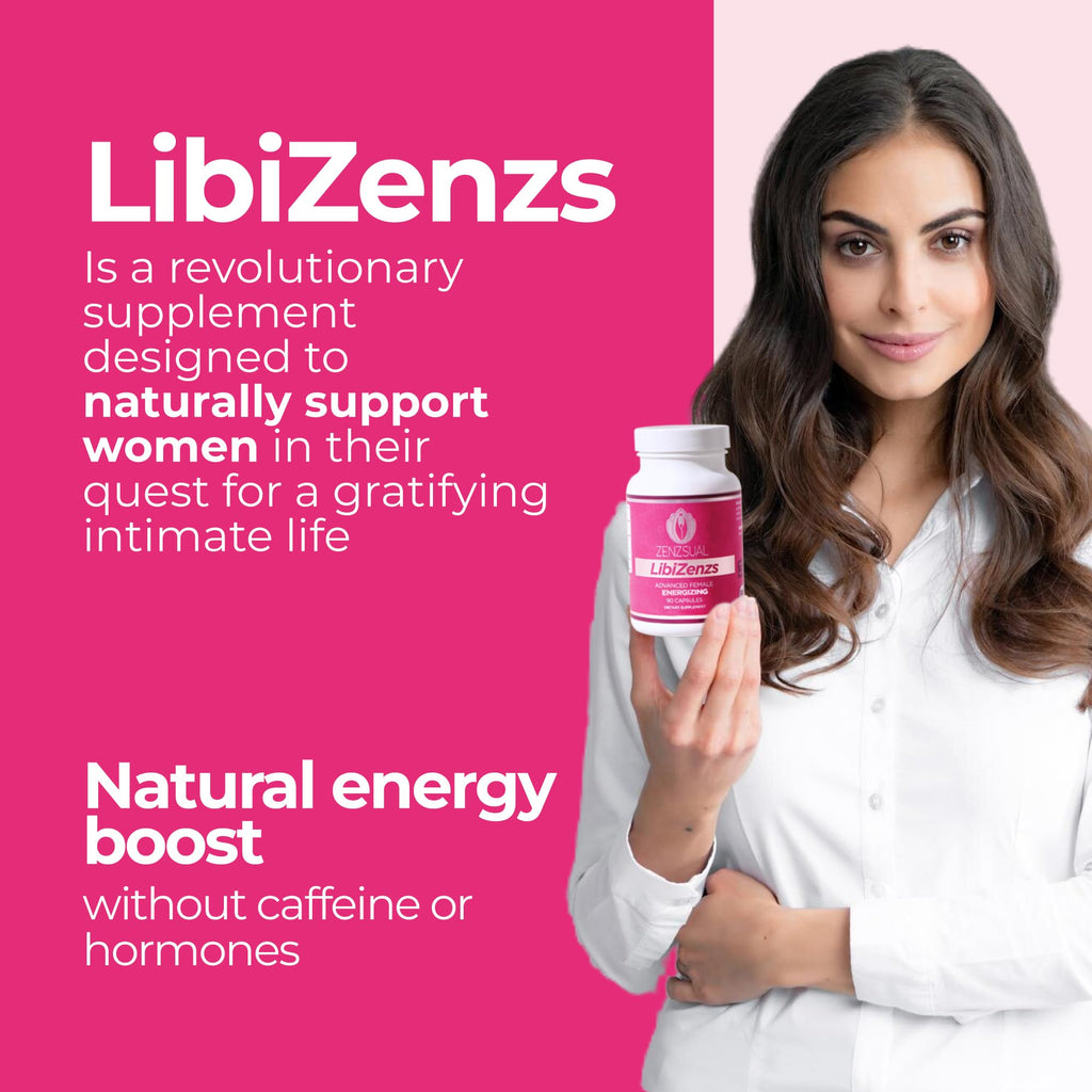 ZENZSUAL Libizenzs – Plant-Based Energy Support Supplement for Women – Caffeine-Free with Maca Root, Ashwagandha & Ginseng – Supports Daily Stamina, Focus & Well-Being – 90 Vegan Capsules - TrustMedUSA