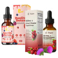 Zeolite Detox Drops for Kids & Kidney Cleanse Drops for Adults - Liquid Supplement Duo with Vitamins C B12 D3, Cranberry, Chanca Piedra, Milk Thistle & Herbal Blend - Mixed Berry & Cranberry Flavor, 6 - TrustMedUSA