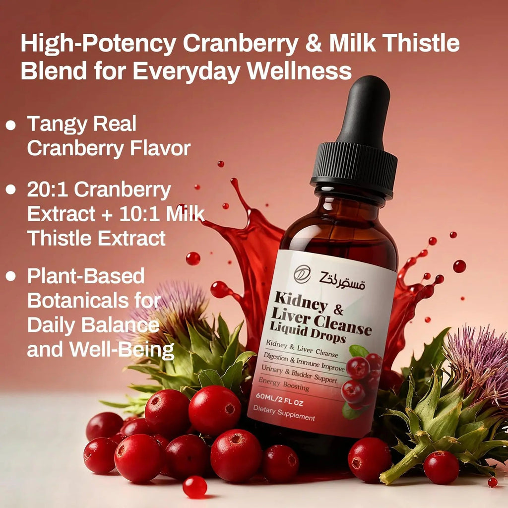 Zeolite Detox Drops for Kids & Kidney Cleanse Drops for Adults - Liquid Supplement Duo with Vitamins C B12 D3, Cranberry, Chanca Piedra, Milk Thistle & Herbal Blend - Mixed Berry & Cranberry Flavor, 6 - TrustMedUSA