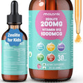 Zeolite Detox for Kids and Adults, 200mg Zeolite Liquid Drops with 1000mcg Vitamin B12, Organic Chlorella, 10 billion CFU & Prebiotics for Gut Support & Speech, Immune, Bone, Energy*, Strawberry, 60ML - TrustMedUSA