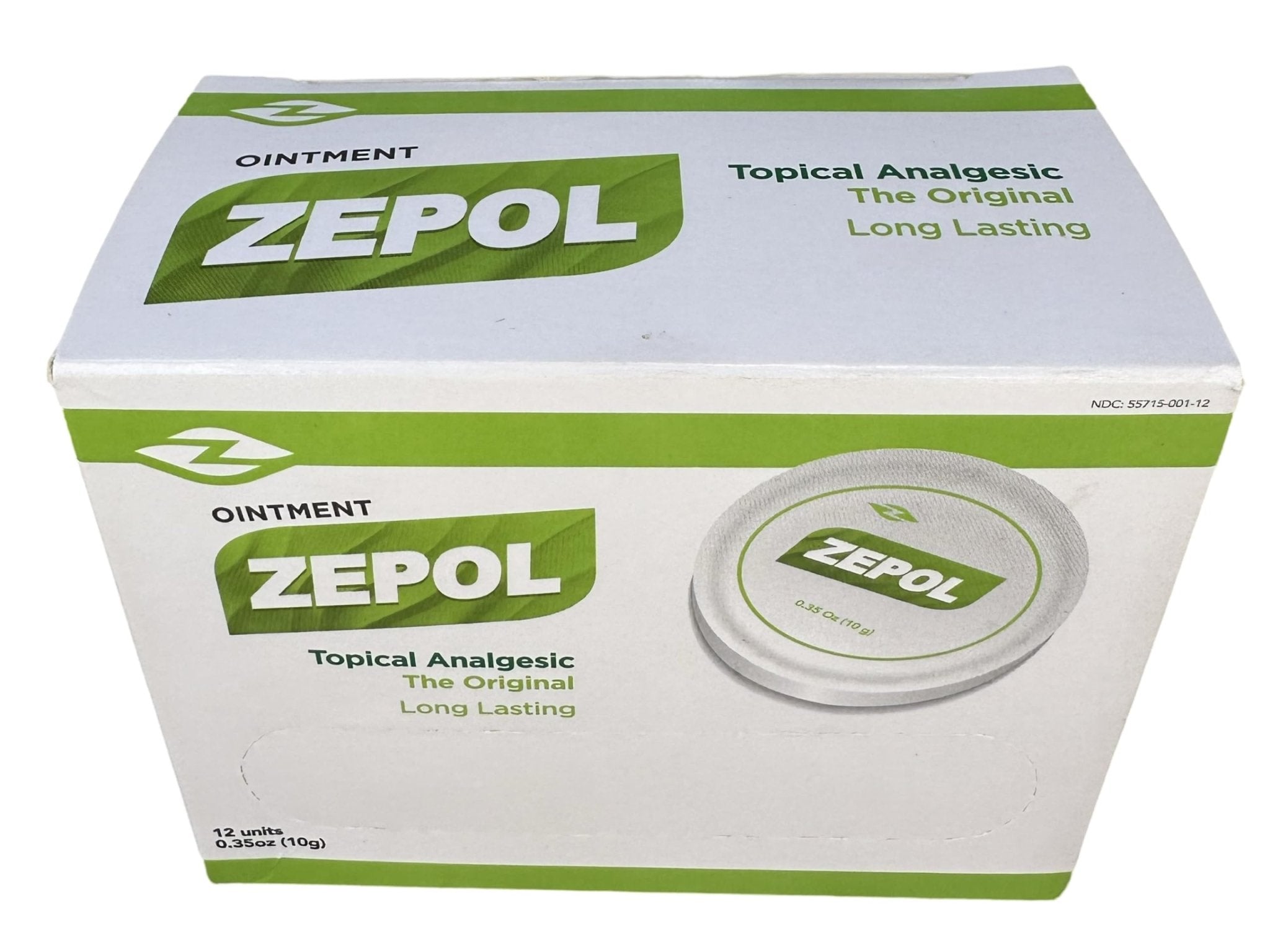 Zepol Original - Long-Lasting Topical Analgesic Ointment for Muscles, Joints, Backache, Sprains, and Strains - Pack of 12 Cans, 0.35 oz Each - TrustMedUSA