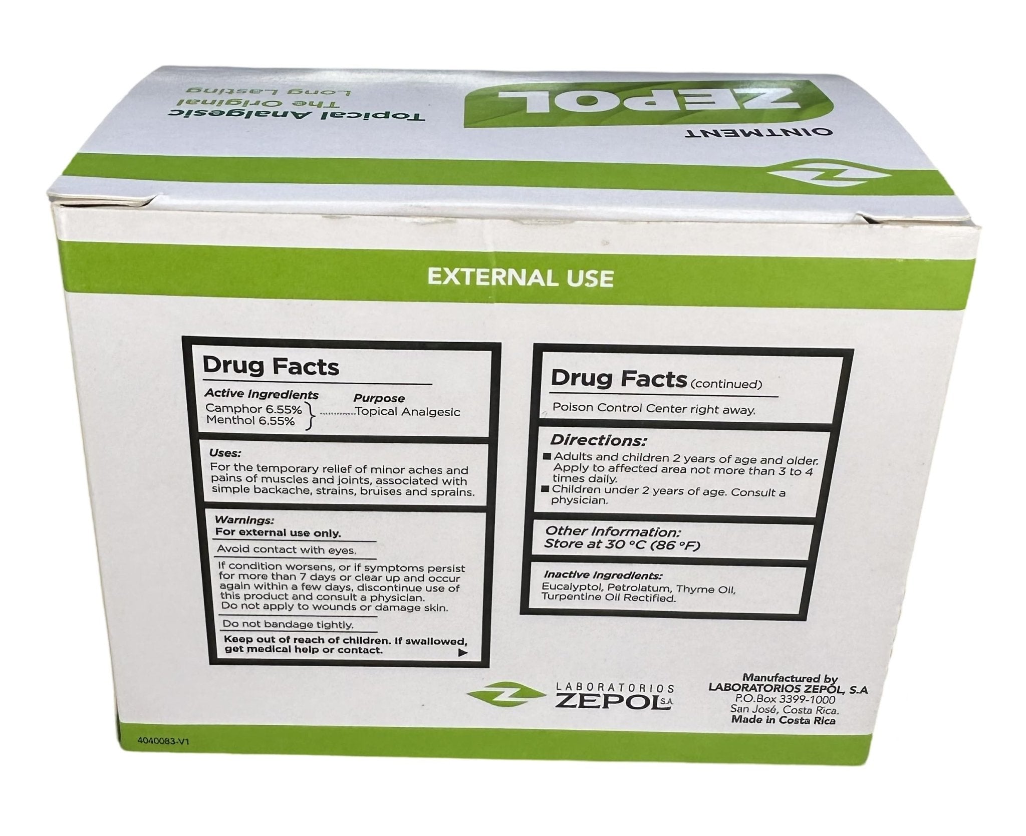 Zepol Original - Long-Lasting Topical Analgesic Ointment for Muscles, Joints, Backache, Sprains, and Strains - Pack of 12 Cans, 0.35 oz Each - TrustMedUSA