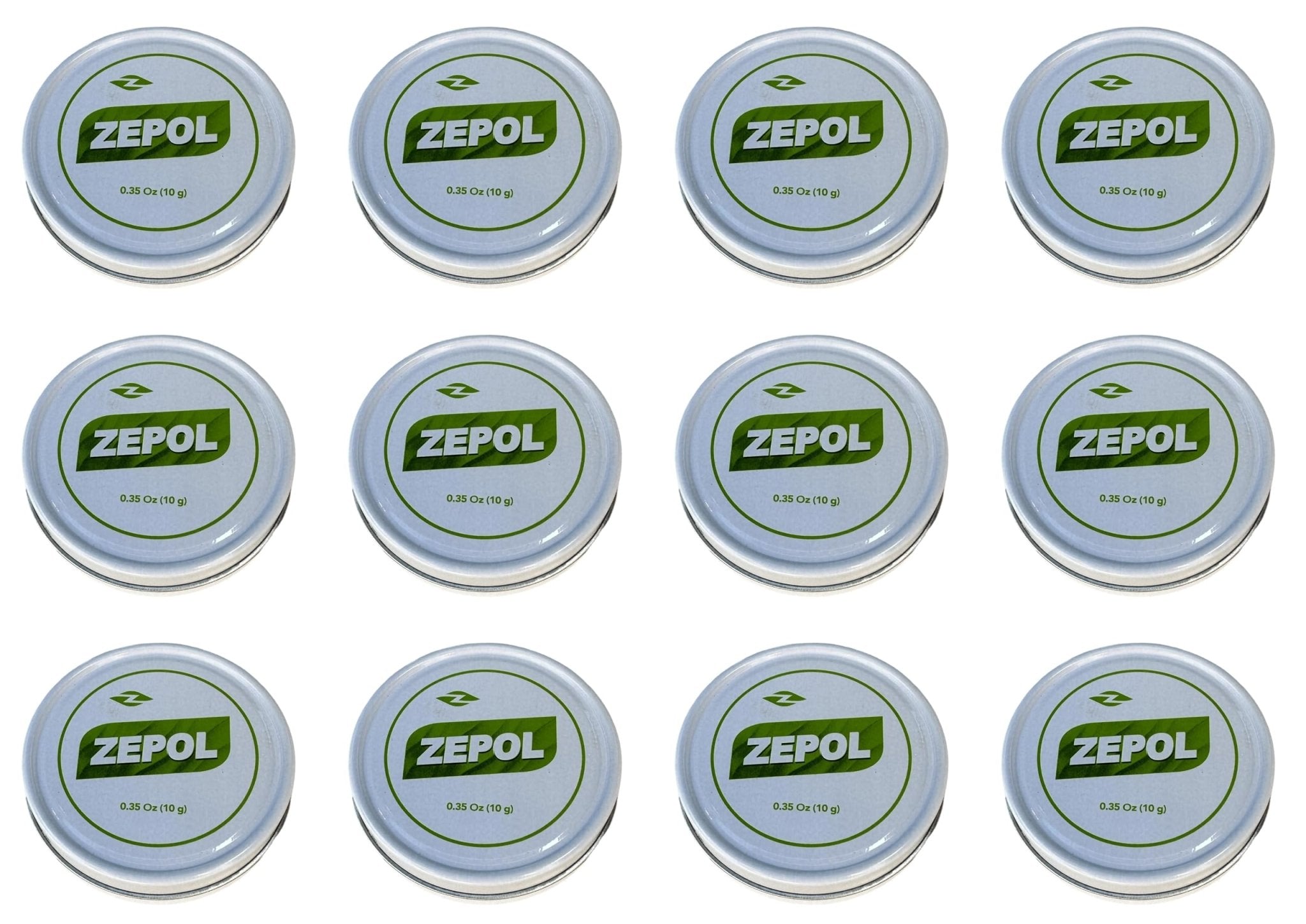 Zepol Original - Long-Lasting Topical Analgesic Ointment for Muscles, Joints, Backache, Sprains, and Strains - Pack of 12 Cans, 0.35 oz Each - TrustMedUSA