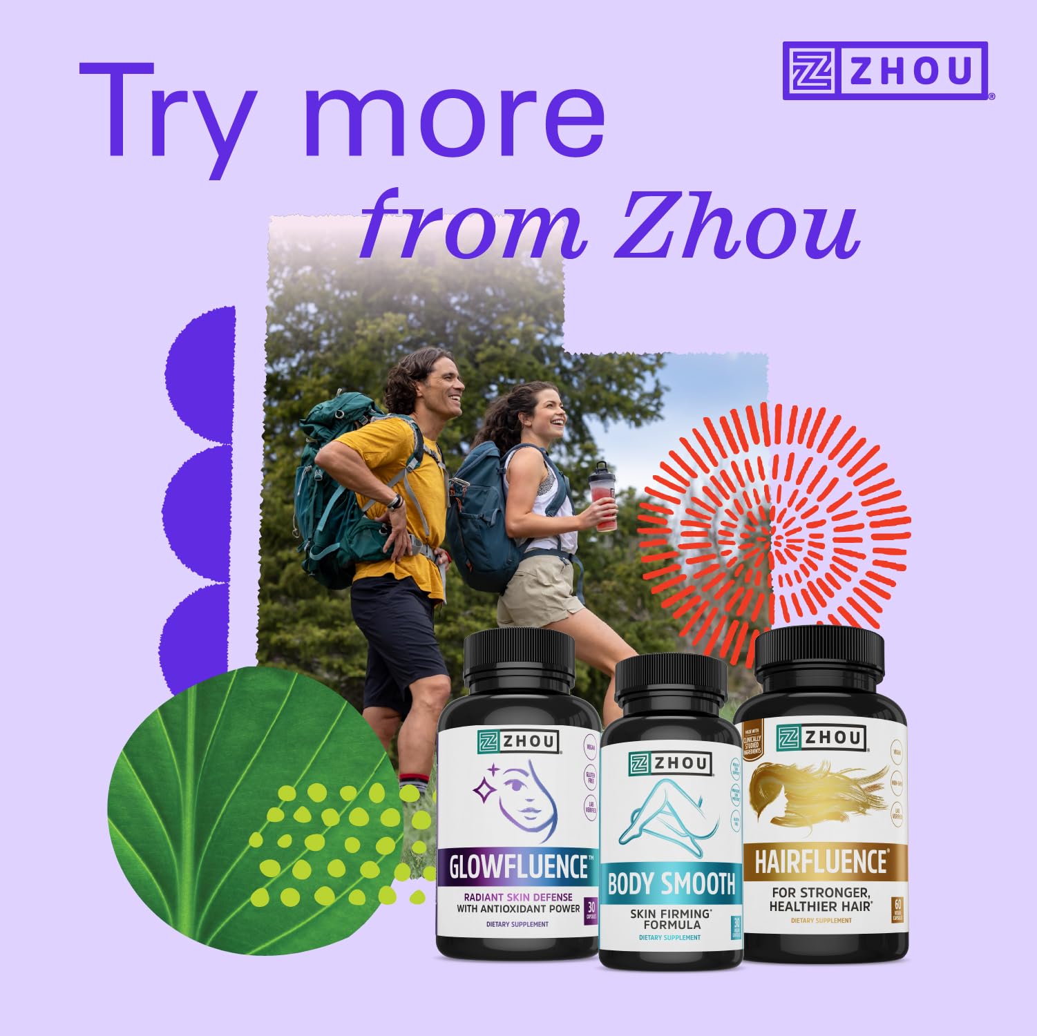 Zhou Body Smooth - Cellulite Pills for Women, Dimpless Anti Cellulite Supplement for Firm Smooth Skin with Hyaluronic Acid & Vitamin C, Skincare for Thigh, Legs, Butt, Supports Hydration - 30 Capsules - TrustMedUSA