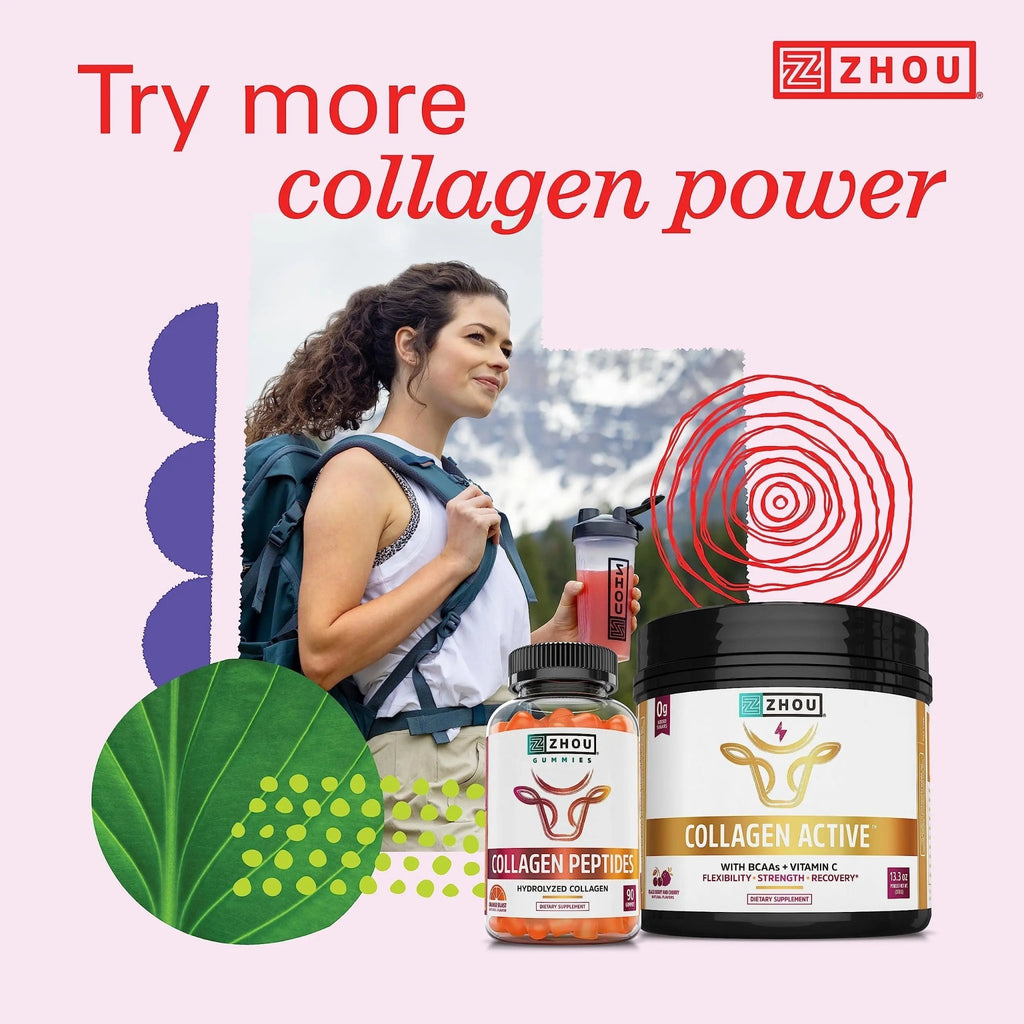 Zhou Collagen Peptides Hydrolyzed Protein Powder – Grass Fed, Pasture Raised, Unflavored - TrustMedUSA