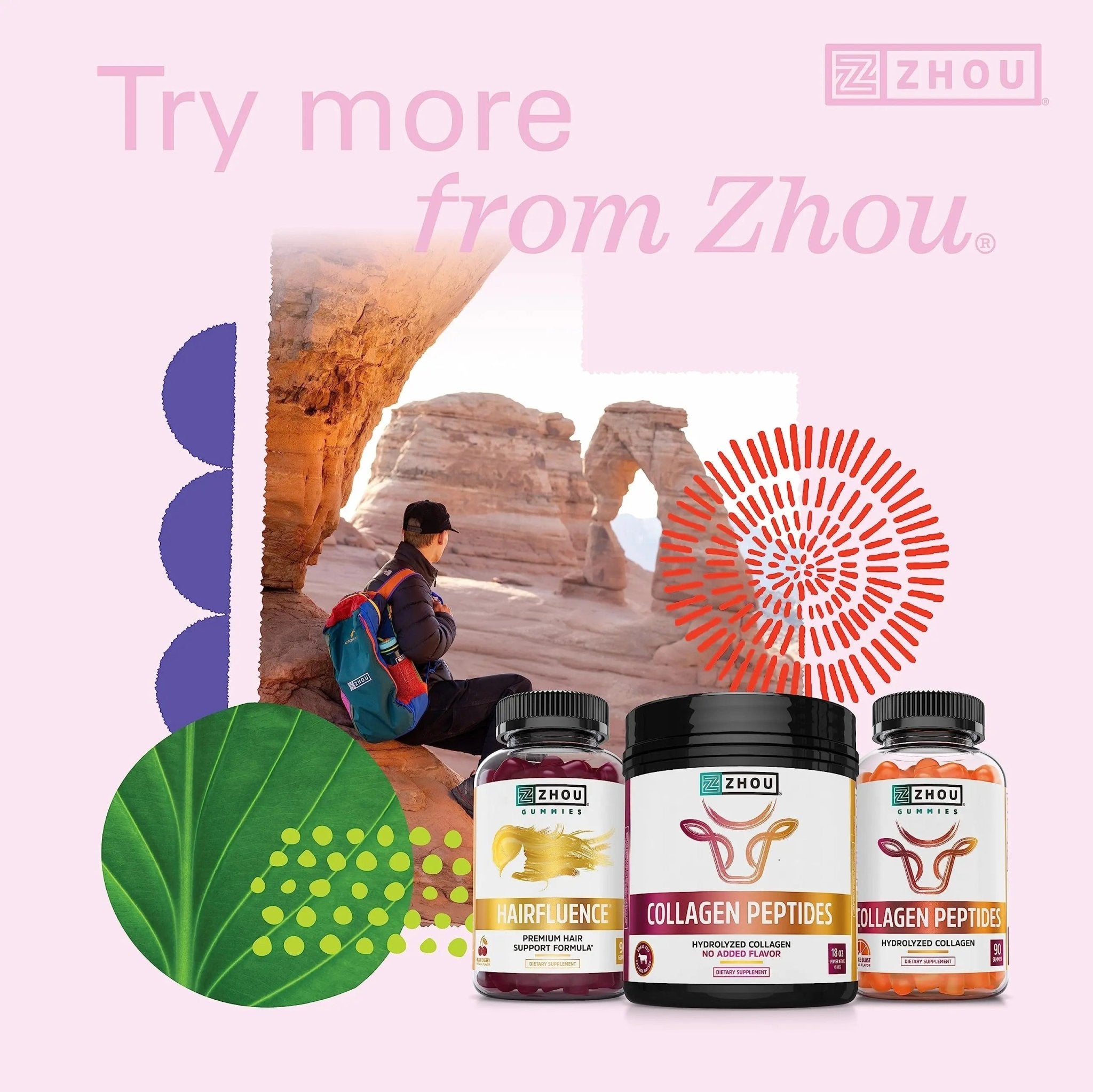 Zhou Hairfluence, Hair Growth Supplement with Biotin 5000mcg, Collagen, Keratin, - TrustMedUSA