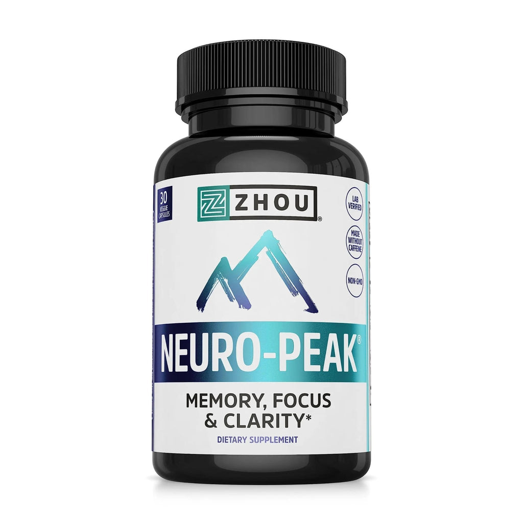 Zhou Neuro Peak Brain Support Supplement | Memory, Focus & Clarity Formula | DMAE - TrustMedUSA