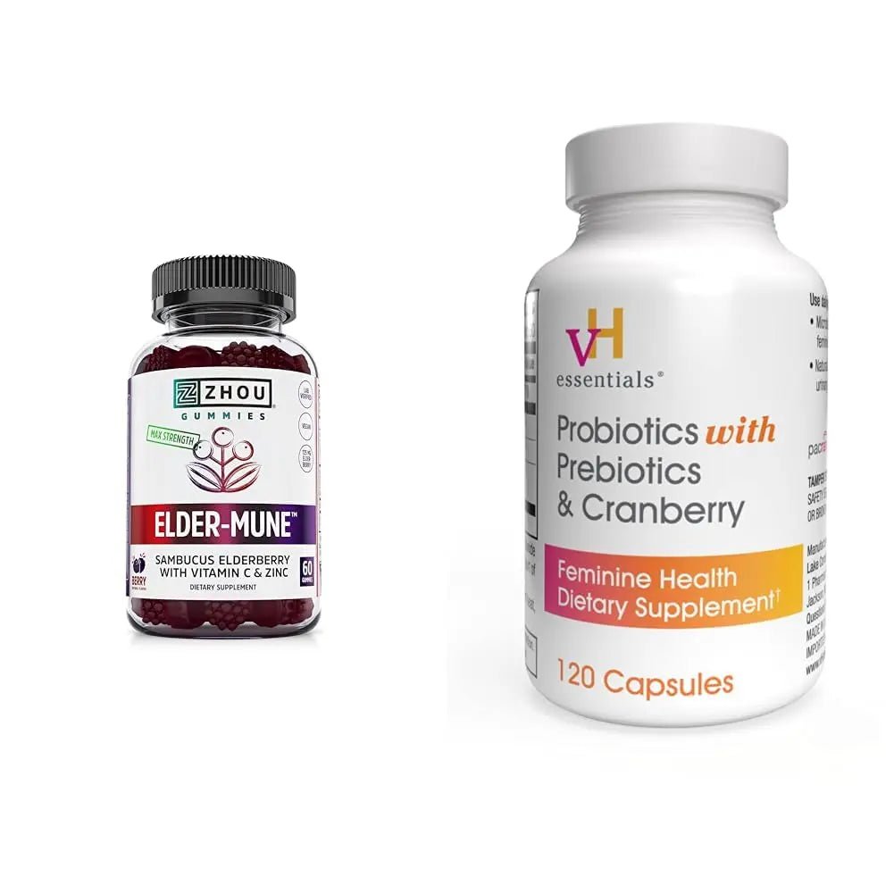 Zhou Nutrition Elder-Mune Sambucus Elderberry Gummies with Zinc and Vitamin C & vH - TrustMedUSA