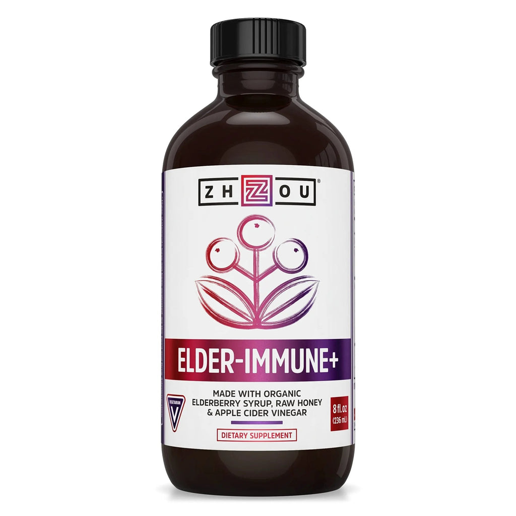 Zhou Nutrition Elderberry Syrup, Immune System Booster with Organic Elderberry Syrup - TrustMedUSA