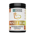 Zhou Nutrition Muscle BCAA Powder, Vegan Muscle Recovery, Natural, Clean Formula - TrustMedUSA