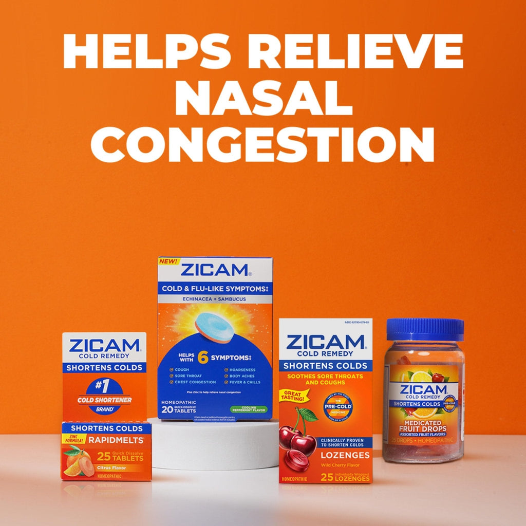 Zicam Cold Remedy No-Drip Nasal Spray with Cooling Menthol & Eucalyptus, Homeopathic, Zinc-Free, Pre-Cold Medicine, Shortens Cold Duration, 0.5 Ounce - Maple Wellness Supplements