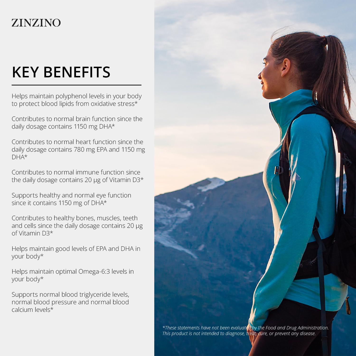 Zinzino - BalanceOil+ Vegan Lemon, Synergistic Blend with Marine Micro-Algae, Olive Oil, Ahiflower Seed Oil, Vegan Vitamin D3-300 ml - TrustMedUSA