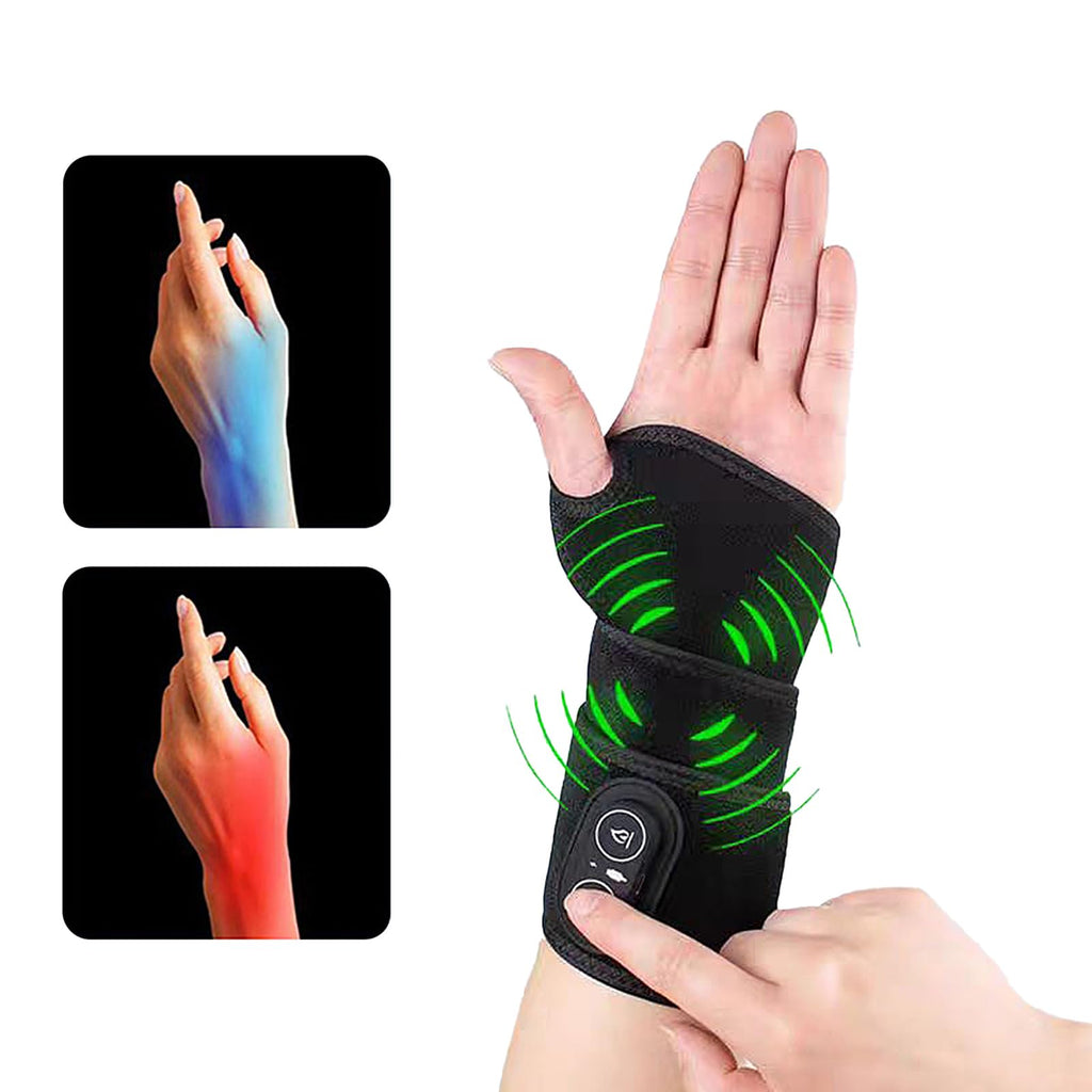 ZMHWANY Rechargeable Cordless Wrist Massager with Heat and Compression, 3000mAh Battery for Arthritis Carpal Tunnel Pain Relief, Wireless Heating Pad Ideal for Seniors - TrustMedUSA