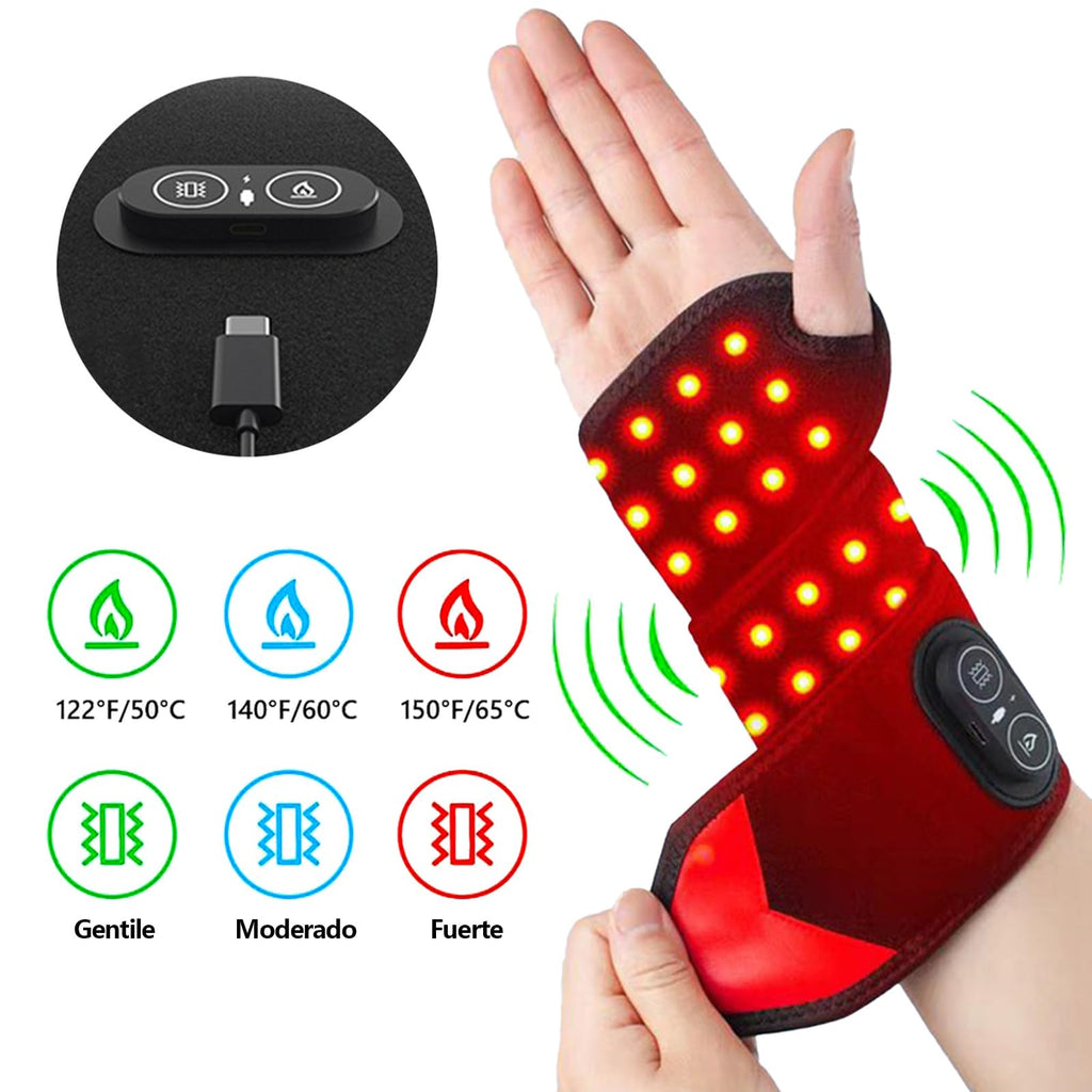 ZMHWANY Rechargeable Cordless Wrist Massager with Heat and Compression, 3000mAh Battery for Arthritis Carpal Tunnel Pain Relief, Wireless Heating Pad Ideal for Seniors - TrustMedUSA