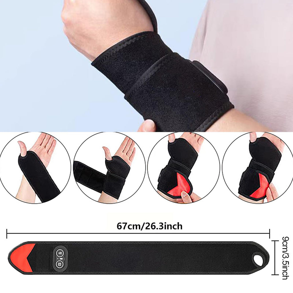 ZMHWANY Rechargeable Cordless Wrist Massager with Heat and Compression, 3000mAh Battery for Arthritis Carpal Tunnel Pain Relief, Wireless Heating Pad Ideal for Seniors - TrustMedUSA