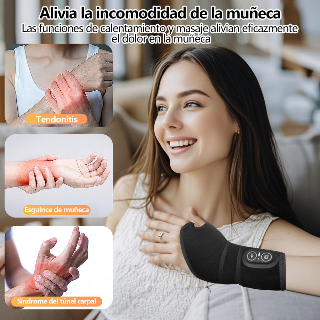 ZMHWANY Rechargeable Cordless Wrist Massager with Heat and Compression, 3000mAh Battery for Arthritis Carpal Tunnel Pain Relief, Wireless Heating Pad Ideal for Seniors - TrustMedUSA