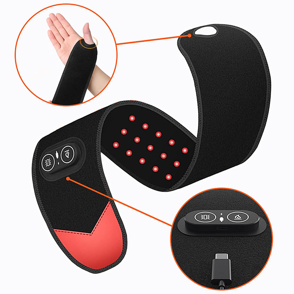 ZMHWANY Rechargeable Cordless Wrist Massager with Heat and Compression, 3000mAh Battery for Arthritis Carpal Tunnel Pain Relief, Wireless Heating Pad Ideal for Seniors - TrustMedUSA