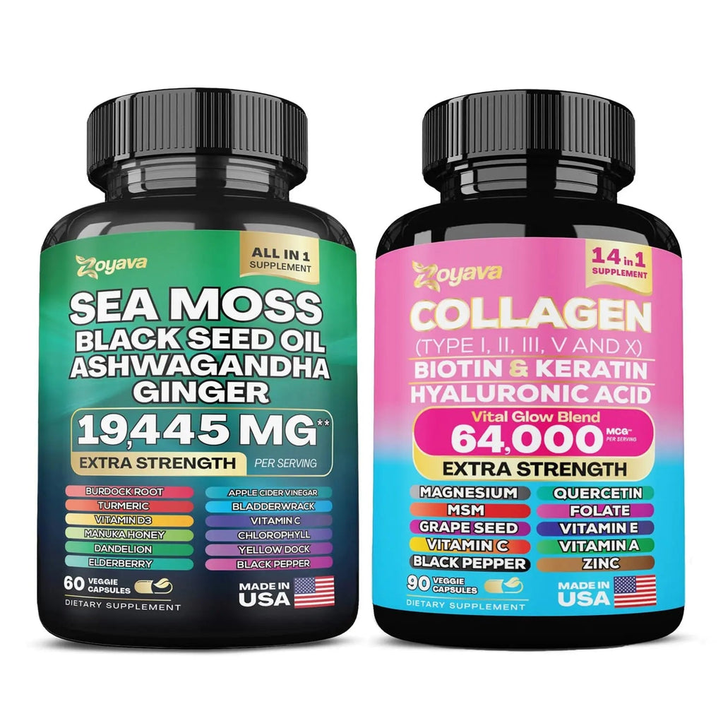 Zoyava Sea Moss 16-in-1 and Collagen 14-in-1 Bundle - TrustMedUSA