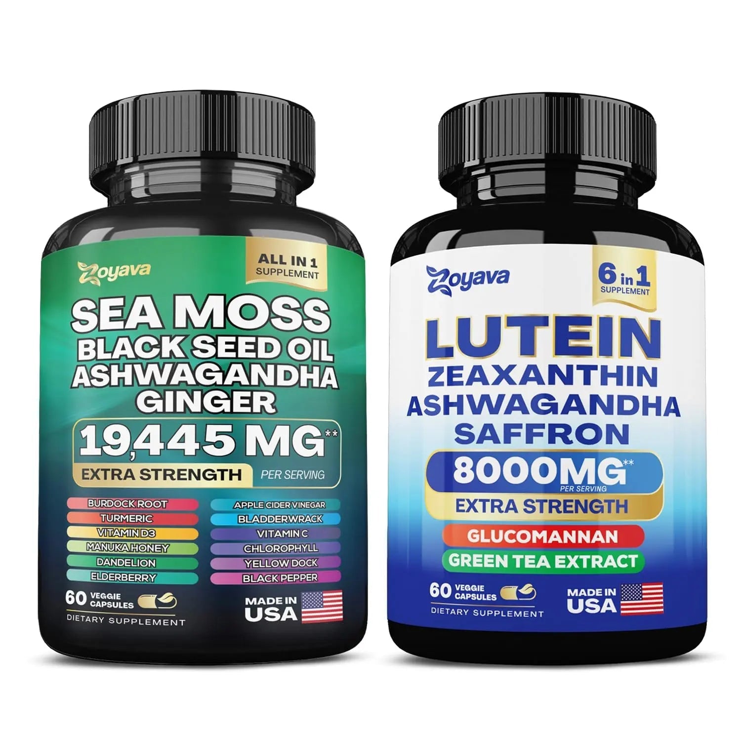 Zoyava Sea Moss 16-in-1 and Lutein 6-in-1 Bundle - TrustMedUSA