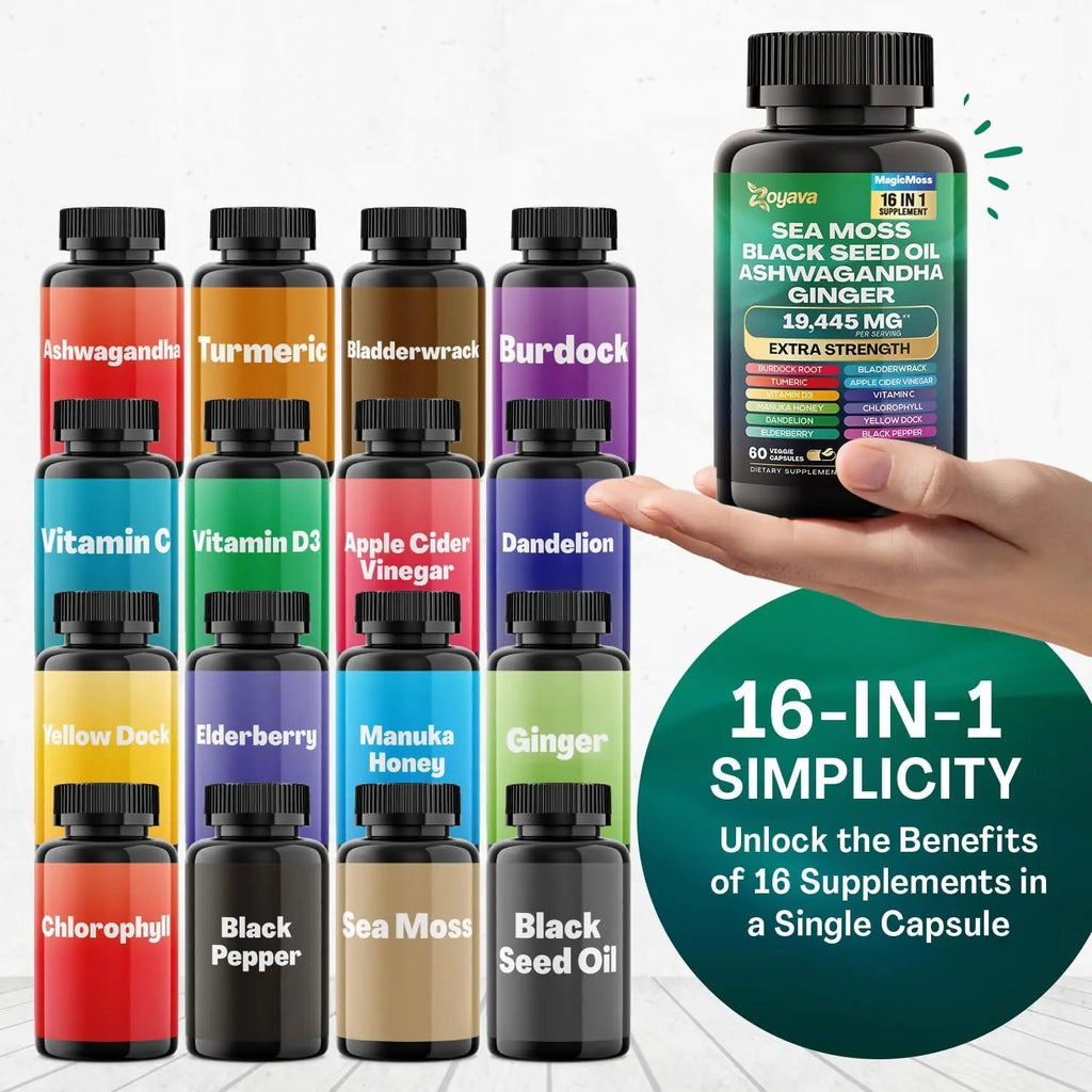 Zoyava Sea Moss 16-in-1 and Saffron 6-in-1 Bundle - TrustMedUSA