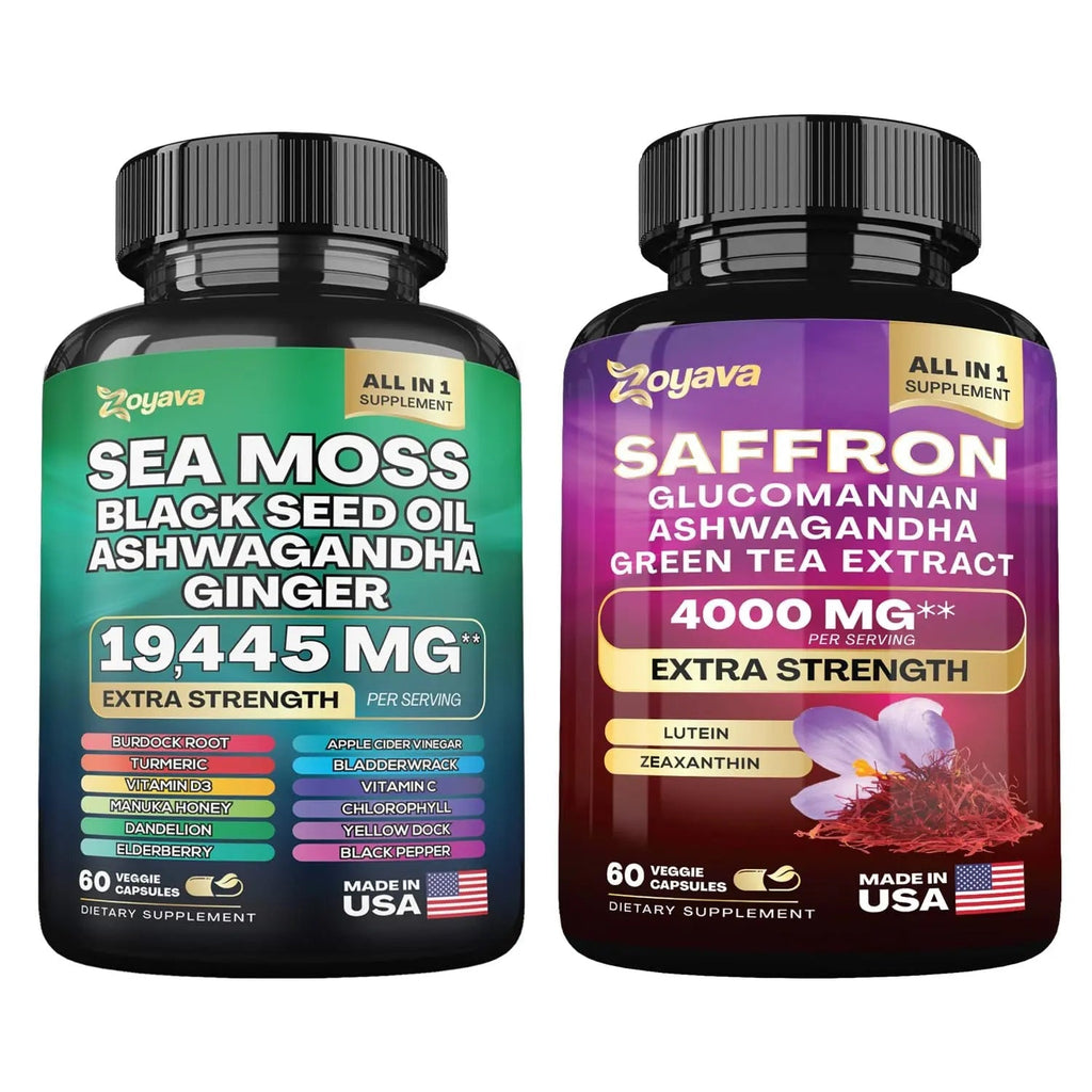Zoyava Sea Moss 16-in-1 and Saffron 6-in-1 Bundle - TrustMedUSA