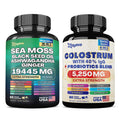 Zoyava Sea Moss 16-in-1 Blend 19,445 MG (60 Caps) and Colostrum 8-in-1 5,250 MG - TrustMedUSA
