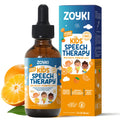 Zoyki Speech Therapy Drops for Kids - Speech Support Supplement for Communication Delay Cognitive Function Language & Brain Development with Zeolite Vitamins B12 D3 C - Sugar Free Gluten-Free Vegan - TrustMedUSA