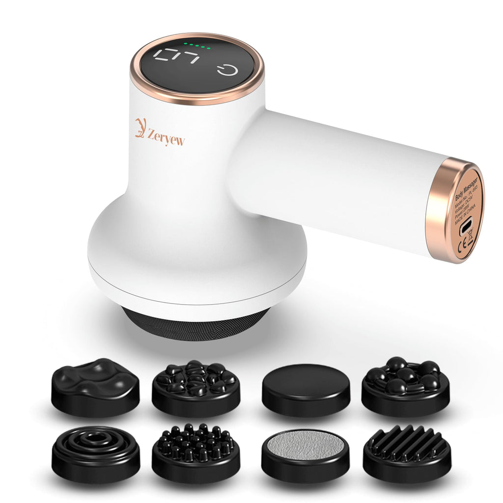 ZY ZERYEW Cordless Cellulite Massager, Handheld & Mini Lymphatic Drainage Massager, Massage Stomach Belly Arms Legs, Body Sculpting Machine for Women Female at Home -1.1lb Weight - Maple Wellness Supplements
