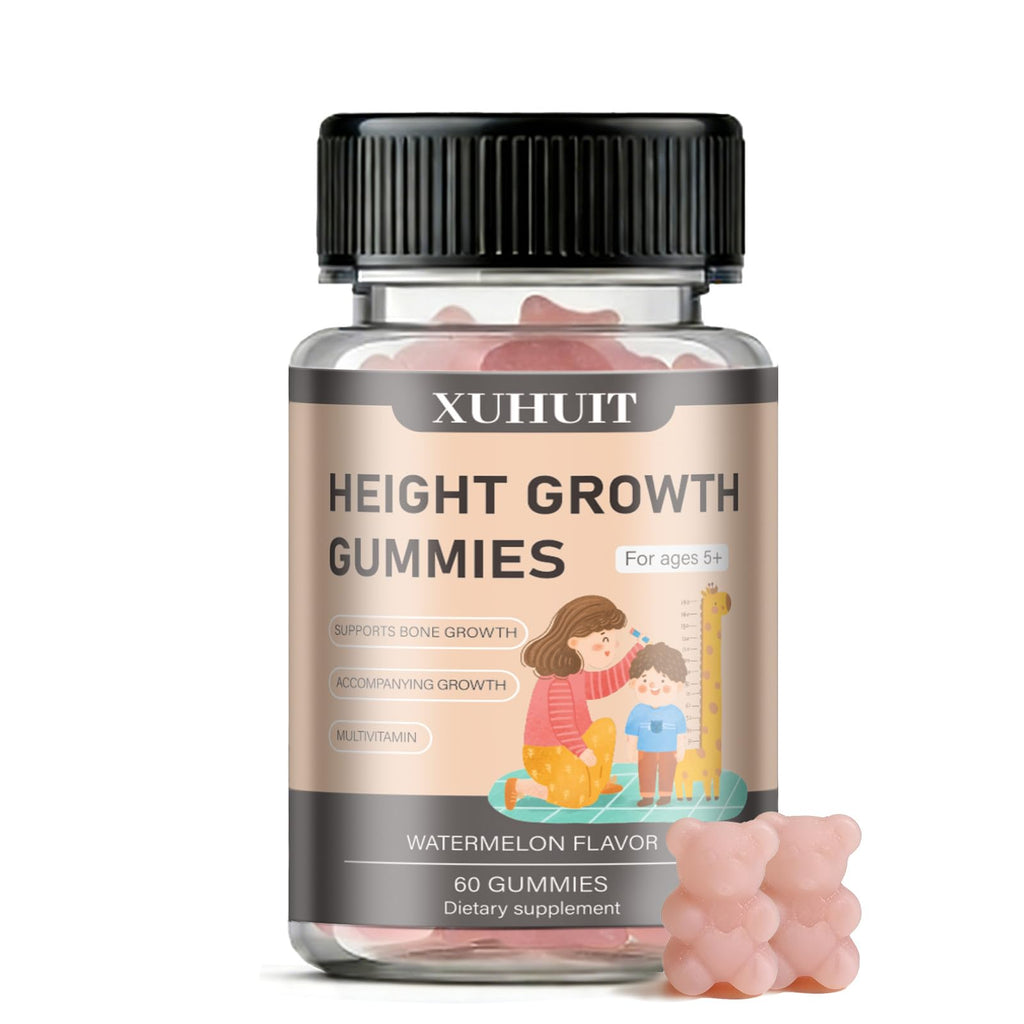 ZYGCDZ Growth Gummies for Kids & Teens - Natural Height Support with Vitamin D3, K2, Calcium & Ashwagandha - Bone Strength Supplement for Picky Eaters Ages 5+ (Watermelon Flavor) (1) - TrustMedUSA
