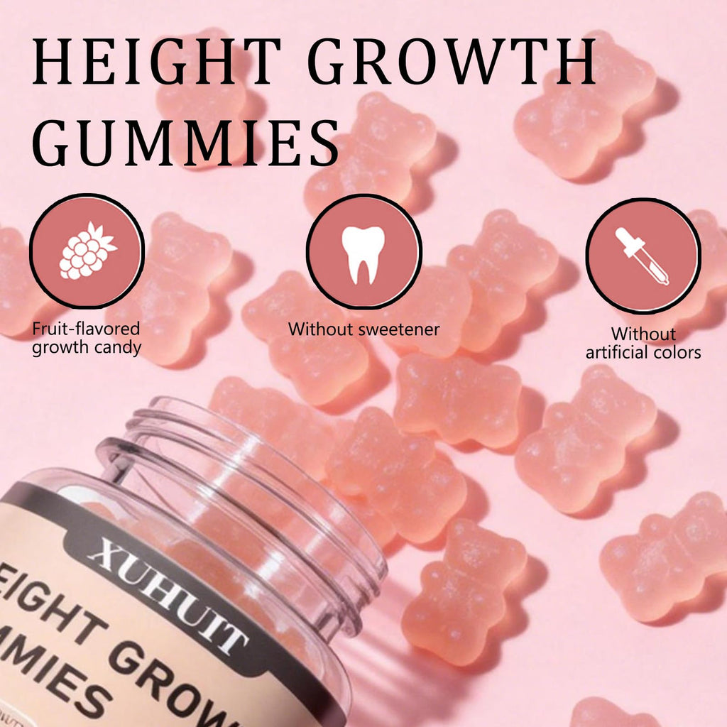 ZYGCDZ Growth Gummies for Kids & Teens - Natural Height Support with Vitamin D3, K2, Calcium & Ashwagandha - Bone Strength Supplement for Picky Eaters Ages 5+ (Watermelon Flavor) (1) - TrustMedUSA