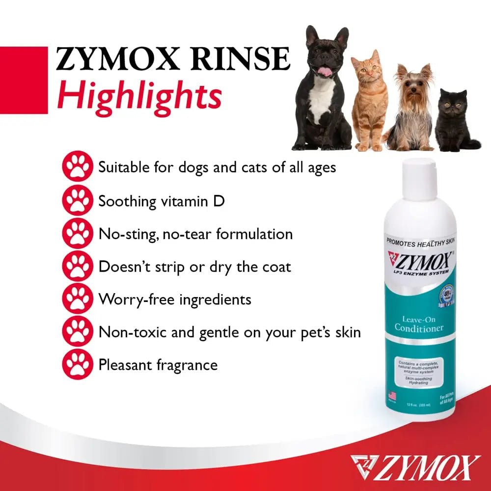 Zymox Leave On Conditioner for Pets, 12 fl oz - TrustMedUSA