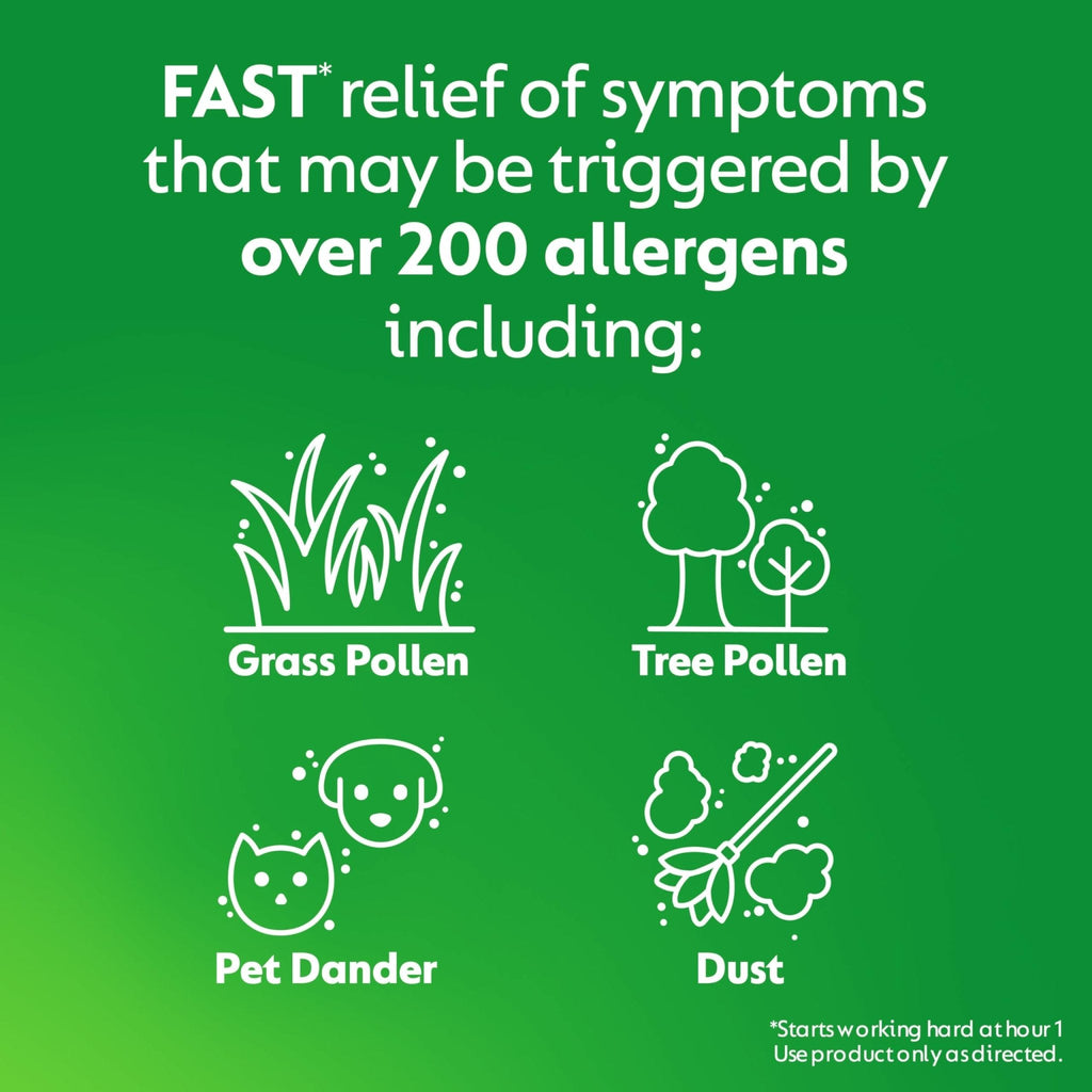 Zyrtec 24 Hour Allergy Relief Tablets, Indoor & Outdoor Allergy Medicine for Adults with 5 mg Cetirizine Hydrochloride, Relief of Runny Nose, Sneezing, Itchy Eyes, Plus Dust, Mold & Pet Dander, 35 ct - Maple Wellness Supplements