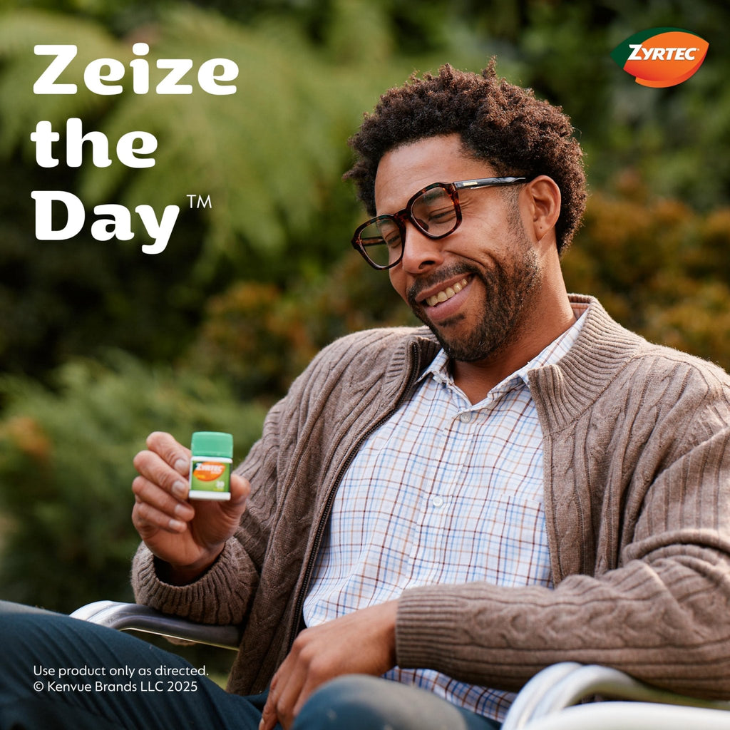 Zyrtec 24 Hour Allergy Relief Tablets, Indoor & Outdoor Allergy Medicine for Adults with 5 mg Cetirizine Hydrochloride, Relief of Runny Nose, Sneezing, Itchy Eyes, Plus Dust, Mold & Pet Dander, 35 ct - Maple Wellness Supplements